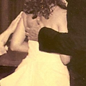 Added photos of back of vintage bridal dress